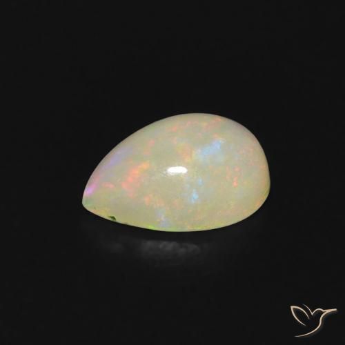 Opale Multicolore naturale da 0.45 ct, Forma a pera, Trasparente