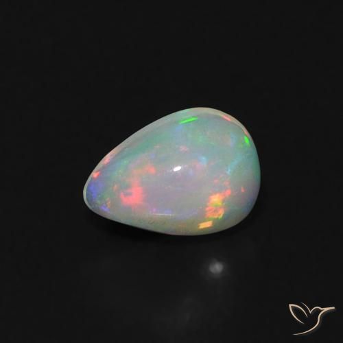 0.29ct Naturale Multicolore Opale, Forma a pera, Trasparente