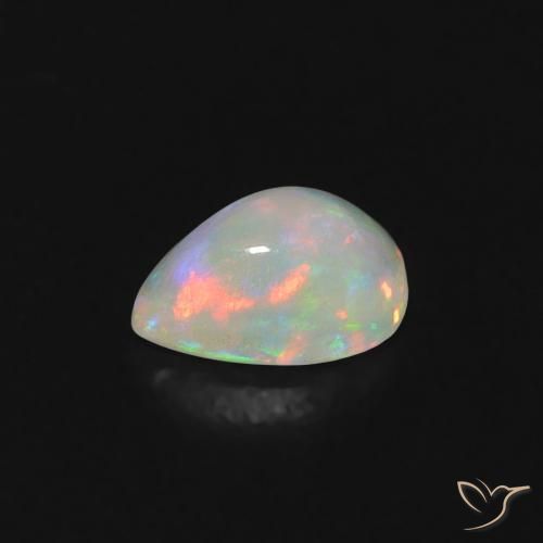 Opale Multicolore naturale da 0.29 ct, Forma a pera, Trasparente