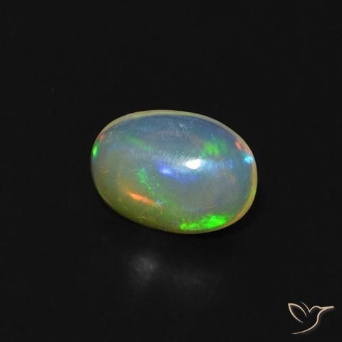 Opale Multicolore naturale da 0.31 ct, Ovale, Trasparente