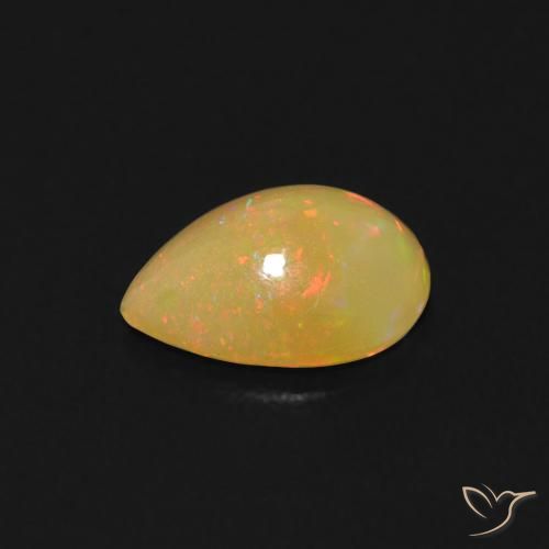 Opale Multicolore naturale da 0.68 ct, Forma a pera, Trasparente