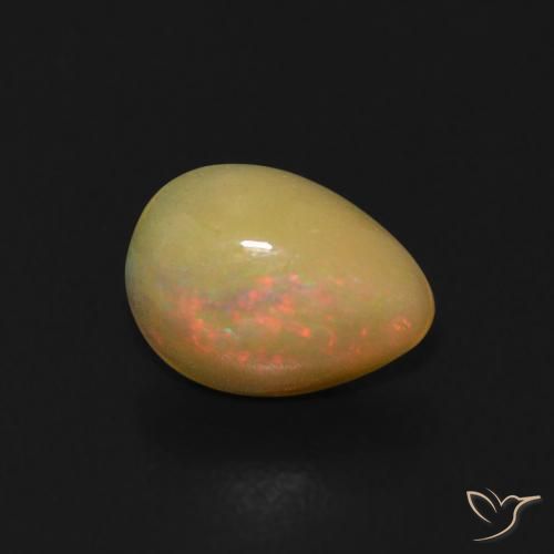 Opale Multicolore naturale da 0.48 ct, Forma a pera, Trasparente