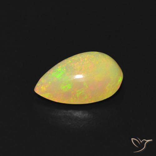 Opale Multicolore naturale da 0.55 ct, Forma a pera, Trasparente