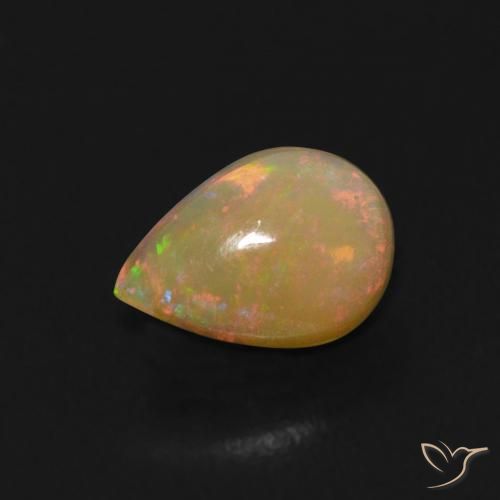Opale Multicolore naturale da 0.50 ct, Forma a pera, Trasparente