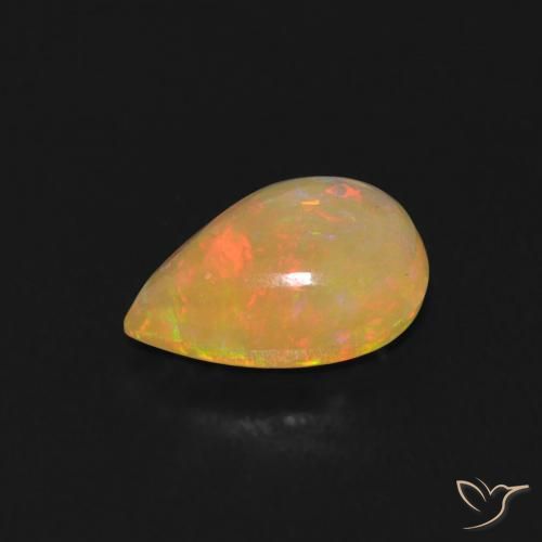 Opale Multicolore naturale da 0.50 ct, Forma a pera, Trasparente