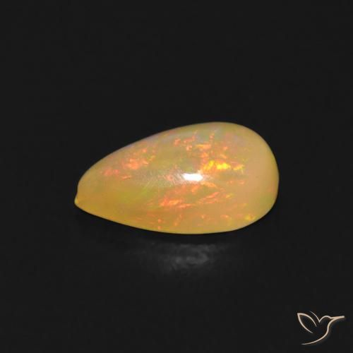 Opale Multicolore naturale da 0.53 ct, Forma a pera, Trasparente