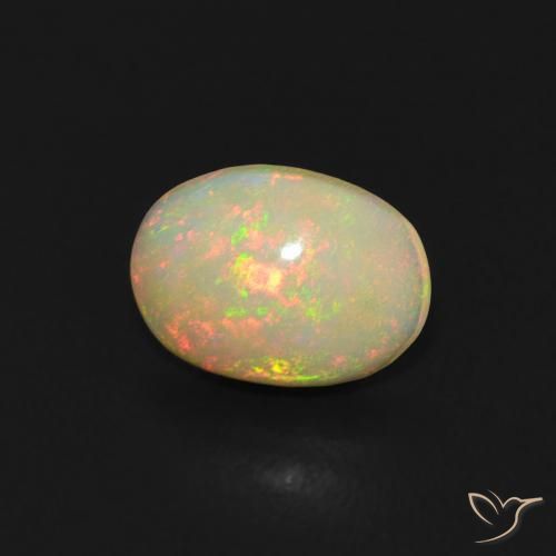 Opale Multicolore naturale da 0.44 ct, Ovale, Trasparente