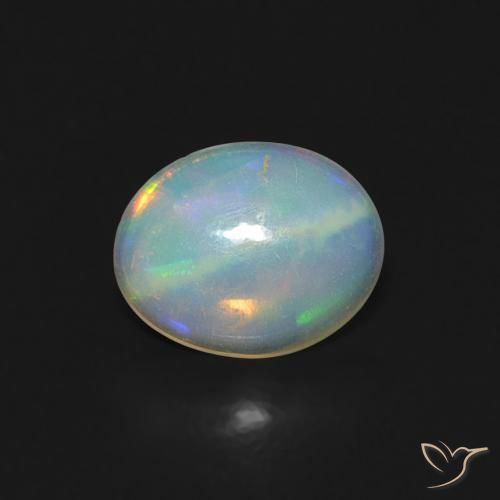 0.32ct Naturale Multicolore Opale, Ovale, Trasparente