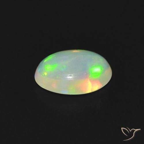 Opale Multicolore naturale da 0.32 ct, Ovale, Trasparente