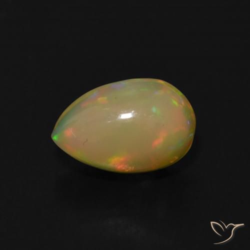 1.12ct Naturale Multicolore Opale, Forma a pera, Trasparente