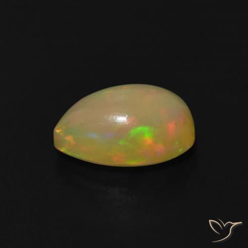 Opale Multicolore naturale da 1.12 ct, Forma a pera, Trasparente
