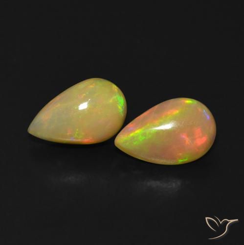 1.14ctw Naturale Multicolore Opale, Forma a pera, Trasparente, Photo A