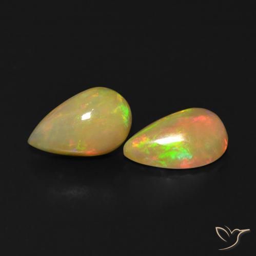Gemme di Opale Multicolore naturale da 1.14 ct, Forma a pera, Trasparente