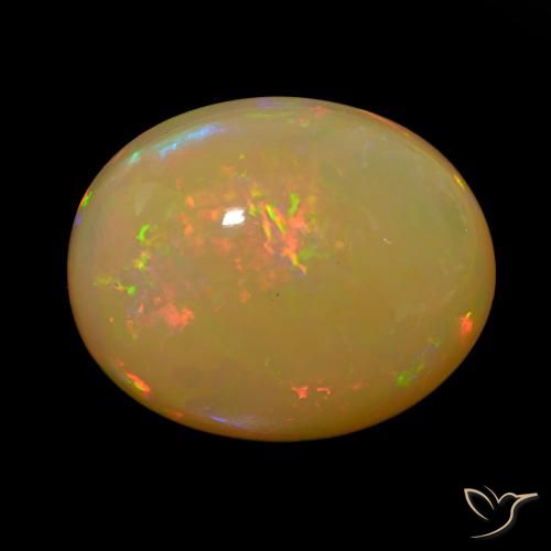 20.25ct Multicolore Opale, Ovale, Opaco