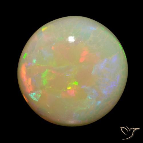 26.71ct Multicolore Opale, Rotondo, Opaco