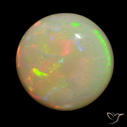 Opale Multicolore naturale da 26.71 ct, Rotondo, Opaco