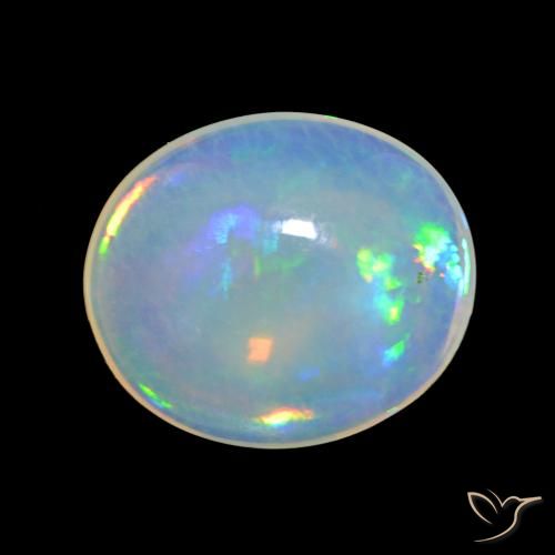Opale Multicolore naturale da 4.91 ct, Ovale, Trasparente
