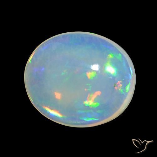 Opale Multicolore naturale da 4.91 ct, Ovale, Trasparente