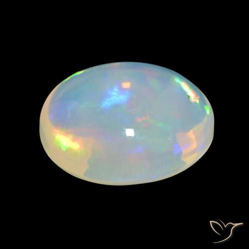 Opale Multicolore naturale da 4.91 ct, Ovale, Trasparente