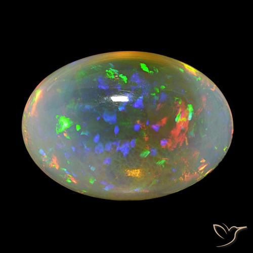 Opale Multicolore naturale da 22.77 ct, Ovale, Trasparente
