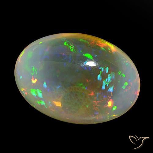 Opale Multicolore naturale da 22.77 ct, Ovale, Trasparente
