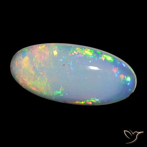 Opale Multicolore naturale da 19.35 ct, Ovale, Trasparente