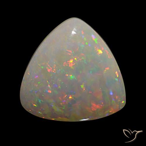Opale Multicolore naturale da 10.82 ct, Taglio trillion, Opaco
