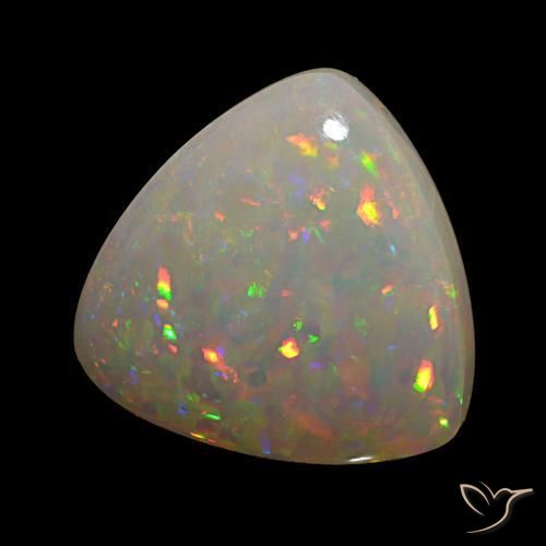 Opale Multicolore naturale da 10.82 ct, Taglio trillion, Opaco