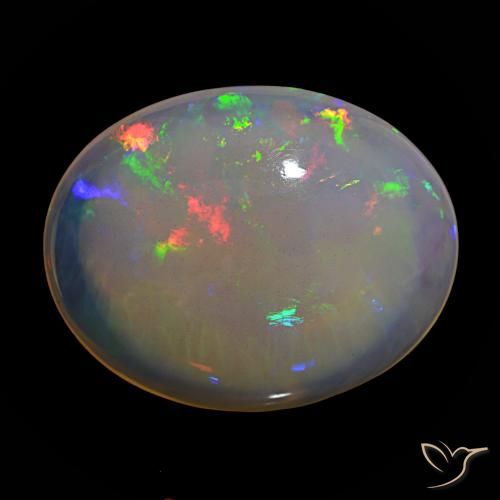 Opale Multicolore naturale da 15.82 ct, Taglio ovale, Trasparente