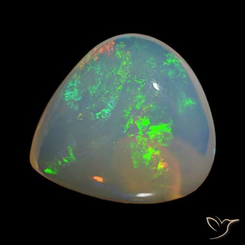 Opale Multicolore naturale da 7.78 ct, Forma a pera, Trasparente