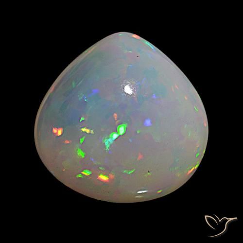 Opale Multicolore naturale da 14.76 ct, Forma a pera, Trasparente