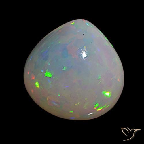 Opale Multicolore naturale da 14.76 ct, Forma a pera, Trasparente