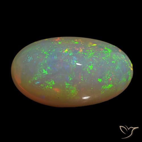 Opale Multicolore naturale da 13.37 ct, Taglio ovale, Trasparente