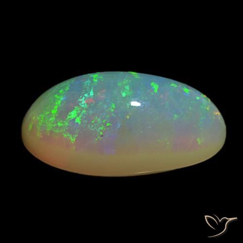 Opale Multicolore naturale da 13.37 ct, Taglio ovale, Trasparente
