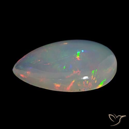 Opale Multicolore naturale da 8.72 ct, Forma a pera, Trasparente