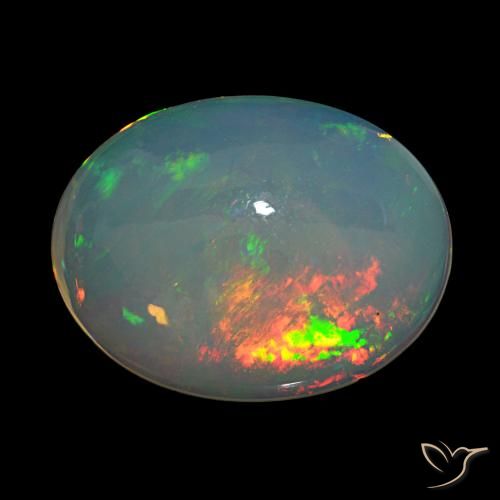 Opale Multicolore naturale da 7.53 ct, Taglio ovale, Trasparente