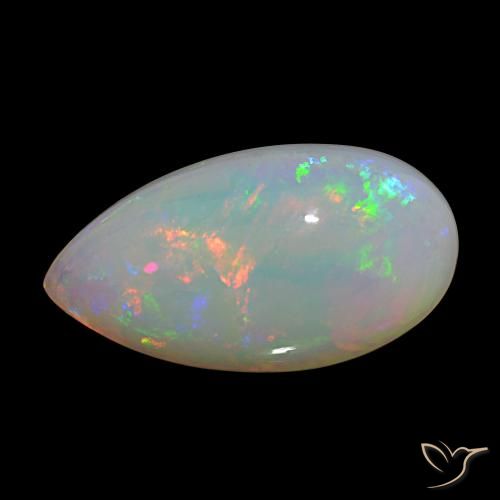 20.25ct Multicolore Opale, Forma a pera, Opaco