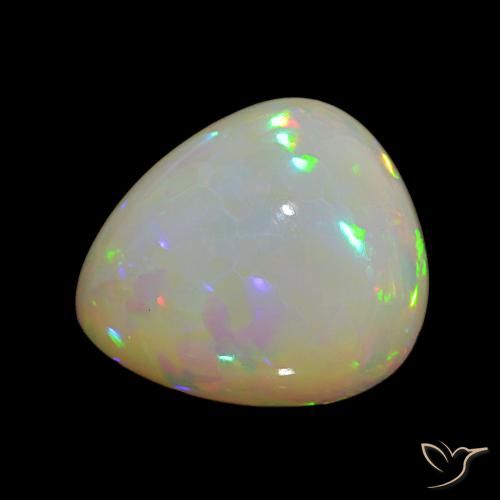 Opale Multicolore naturale da 16.62 ct, Forma a pera, Opaco