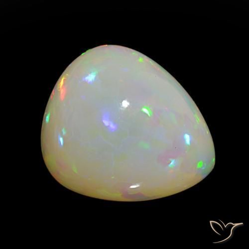 Opale Multicolore naturale da 16.62 ct, Forma a pera, Opaco
