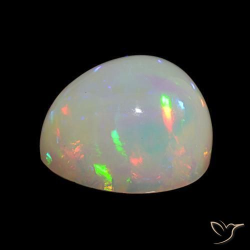 Opale Multicolore naturale da 16.62 ct, Forma a pera, Opaco