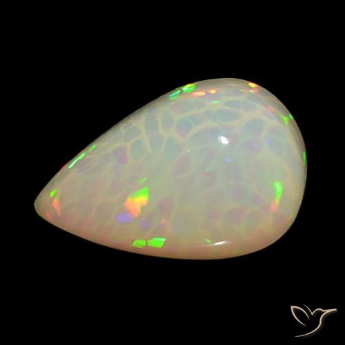 Opale Multicolore naturale da 18.06 ct, Forma a pera, Opaco