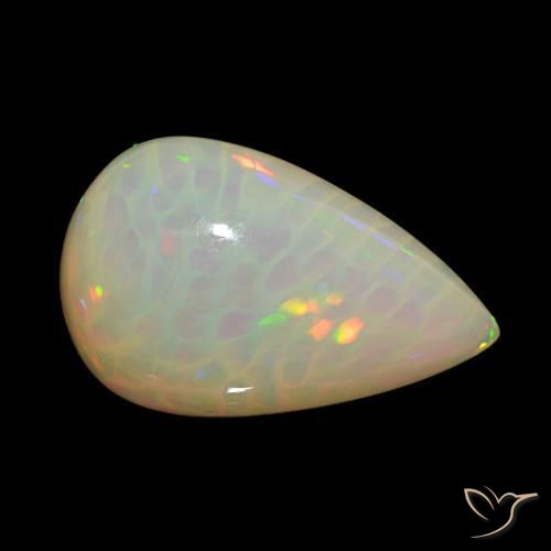Opale Multicolore naturale da 18.06 ct, Forma a pera, Opaco