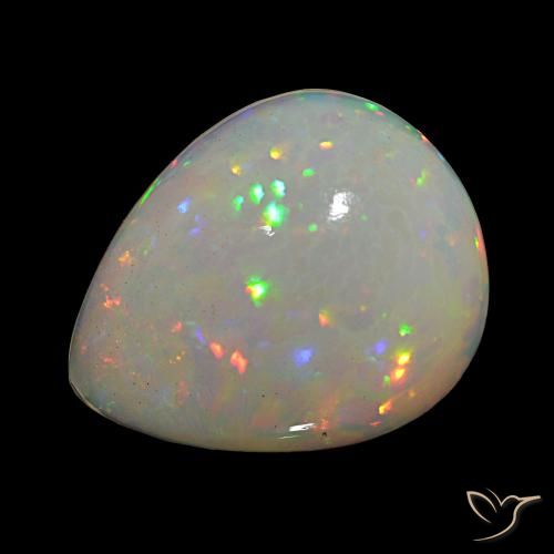 10.41ct Multicolore Opale, Forma a pera, Opaco