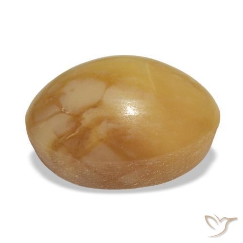 Opale naturale dorato da 4,59 ct, taglio ovale, opaco