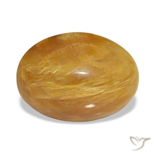 Opale naturale dorato da 2,93 ct, taglio ovale, opaco
