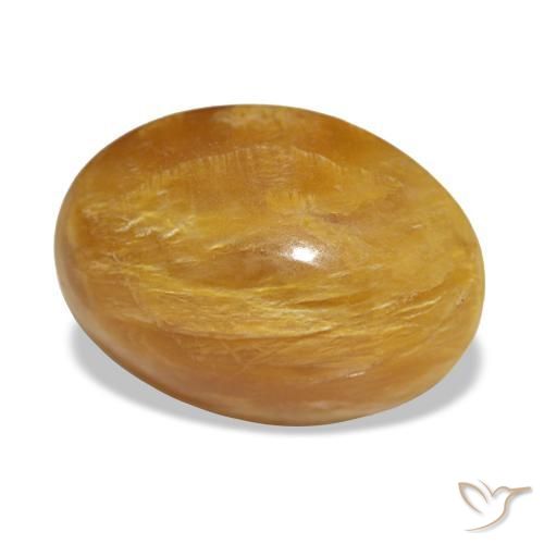 Opale naturale dorato da 2,93 ct, taglio ovale, opaco