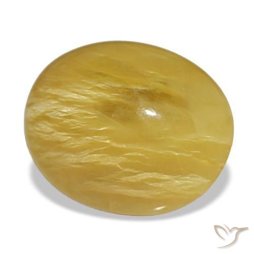 Opale naturale dorato da 10,02 ct, taglio ovale, opaco