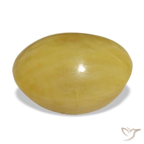 Opale naturale dorato da 10,02 ct, taglio ovale, opaco