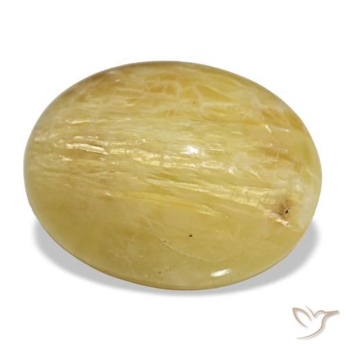 Opale naturale dorato da 14,38 ct, taglio ovale, opaco