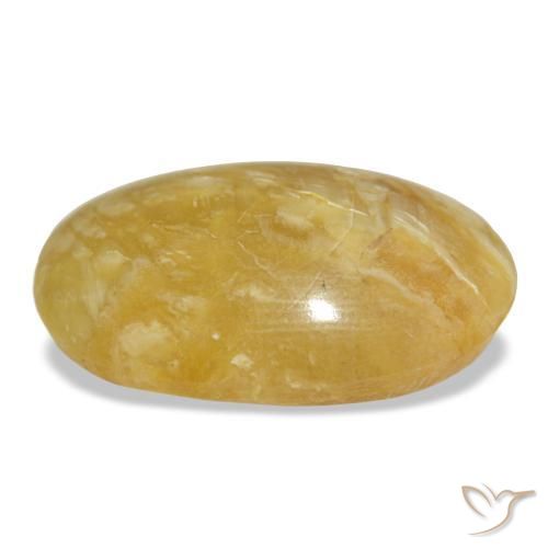 Opale naturale dorato da 19,78 ct, taglio ovale, opaco